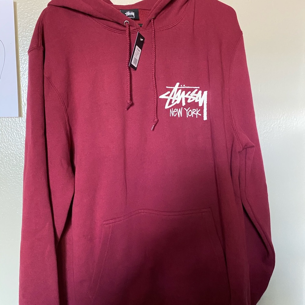 Stussy Wine Colored New York Hoodie